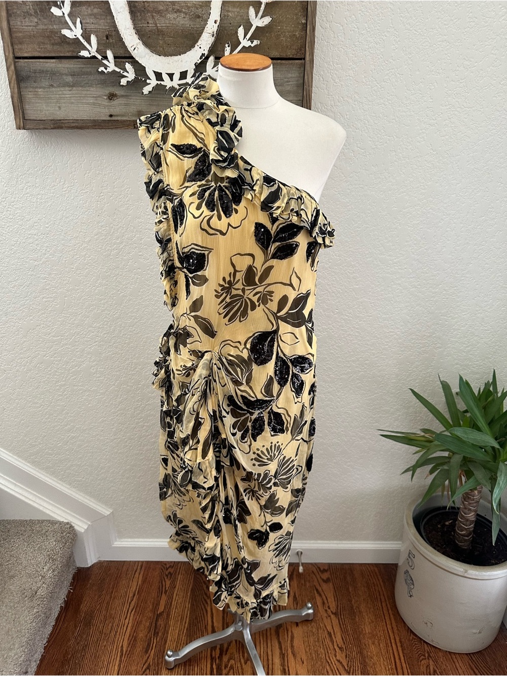 J. Crew collection one shoulder puddle sequin party dress size 12 NWT